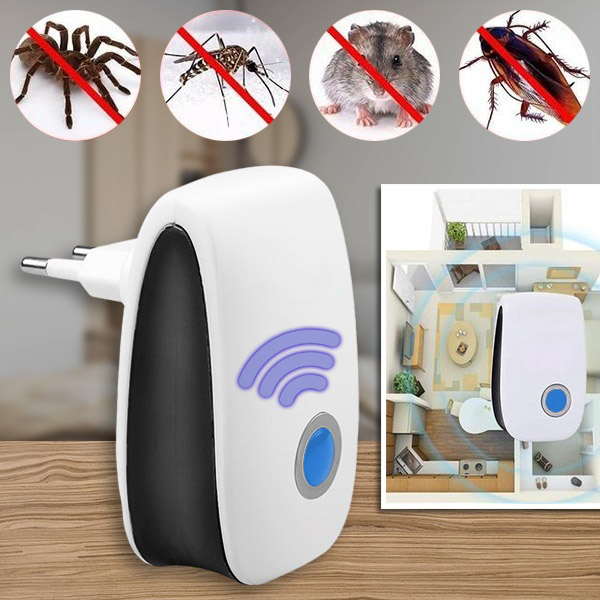 Ultraskaņas kaitēkļu atbaidītājs - 100m², 22-65 KHz, drošs mājdzīvniekiem | BUGBUSTER