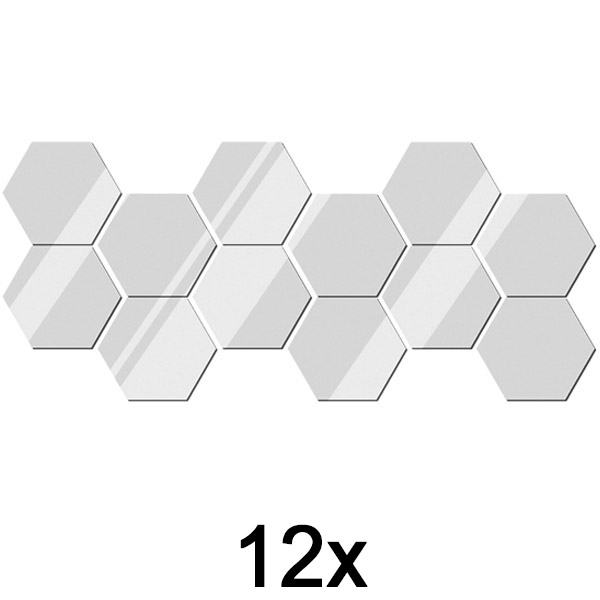 1x Spoguļu sienas uzlīmes (12 gab.) | HEXAGEM