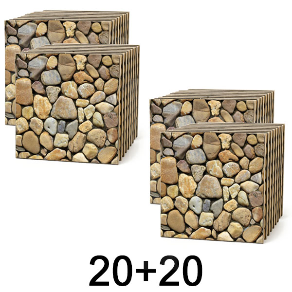2x 3D sienas flīzes ar akmens efektu – nolobi un pielīmē | STONEBLOCKS 1+1 BEZ MAKSAS