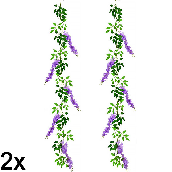 2x Mākslīga vistērija ziedu vīnogulājs | WISBLOOM