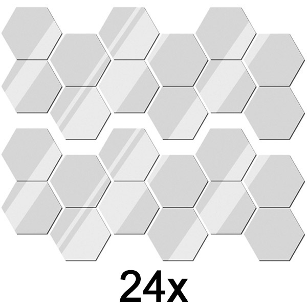 2x Spoguļu sienas uzlīmes (12 gab.) | HEXAGEM