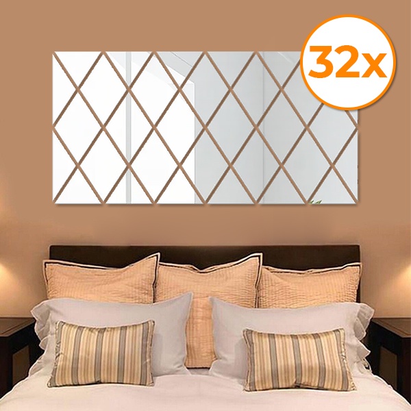 Spoguļu sienas uzlīmes (32 gab.) | WALLGEM