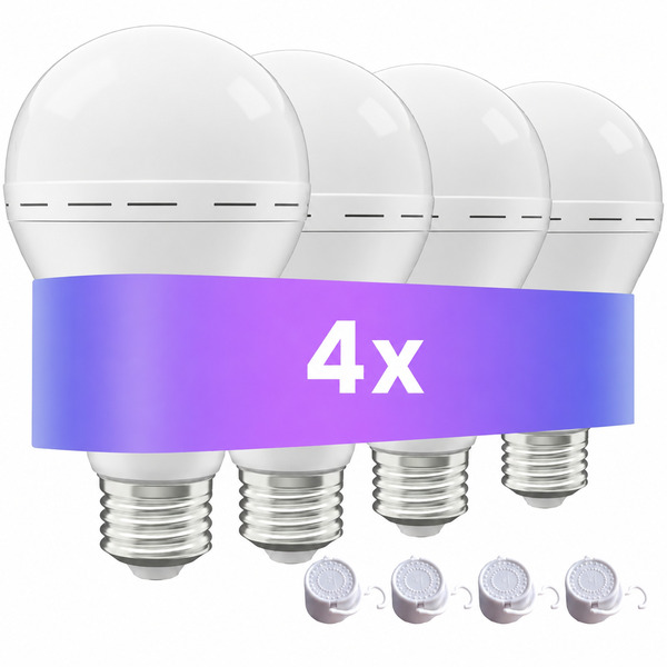 Uzlādējamās avārijas spuldzes (4 gab. komplekts) | EVOBULBS